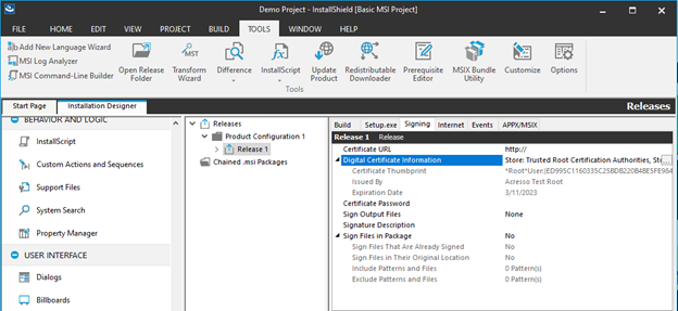 Digitally Sign your Windows Installer package